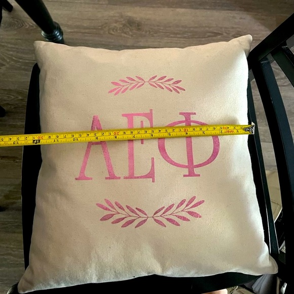 AEPhi Alpha Epsilon Phi Letters Foil Pillow 
Sorority college dorm room decor - Picture 5 of 5